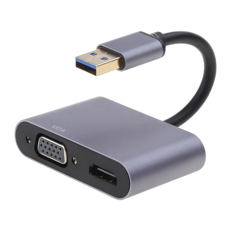   USB3.0-VGA HDMI ȣȯ ȯ 1080P ǻ   Ȯ ȭ VGA ̺